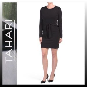 Tahari Black Tie Waist Sweater Dress 🆕